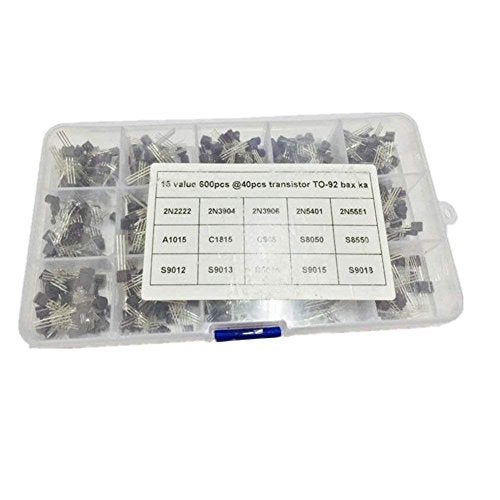 REES52 600PCS 15Values 40-160V 50-600mA NPN PNP Power Transistor Assortment Assorted Kit 2N2222-S9018 Triode + Plastic Box - Image 3