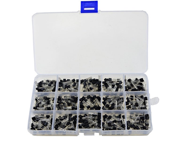 REES52 600PCS 15Values 40-160V 50-600mA NPN PNP Power Transistor Assortment Assorted Kit 2N2222-S9018 Triode + Plastic Box - Image 5