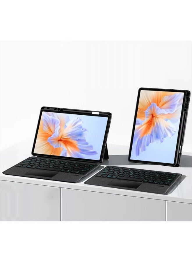 Arabic and English Removable Touched Keyboard Case Compatible with Honor Pad V9 11.5'' (ROL-W00/W10),Magic Backlight Bluetooth Keyboard Holster - Image 5