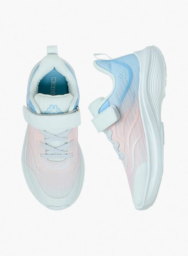 Kappa Girls' Gradient Sports Shoes with Hook and Loop Closure