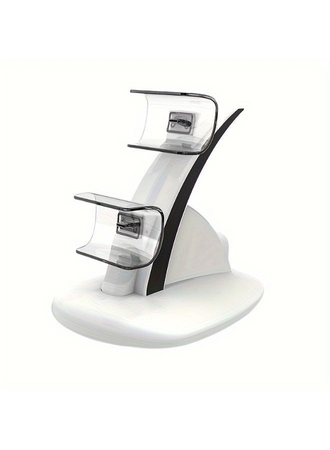 iplay Controller Charging Stand for PS5, Dual Charging Dock Station Charging P-5 Charger Dock for Playstation 5 with LED Indicators, Removable Base & Anti-Slip Pad for Sony PlayStation 5/PS5 Controller -Type-C Fast Charging（White） - Image 2