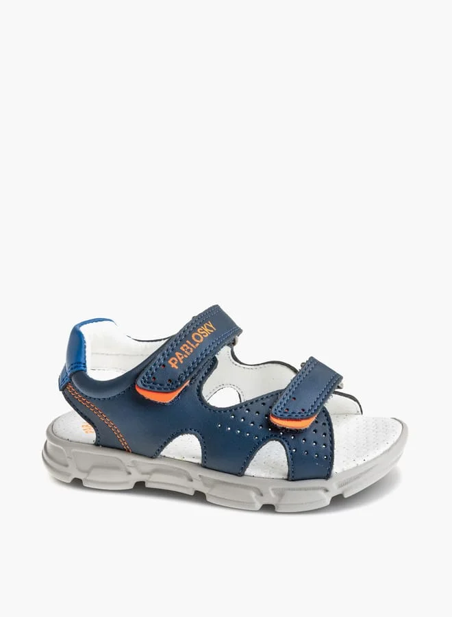 Pablosky Boys Strap Sandals With Hook And Loop Closure