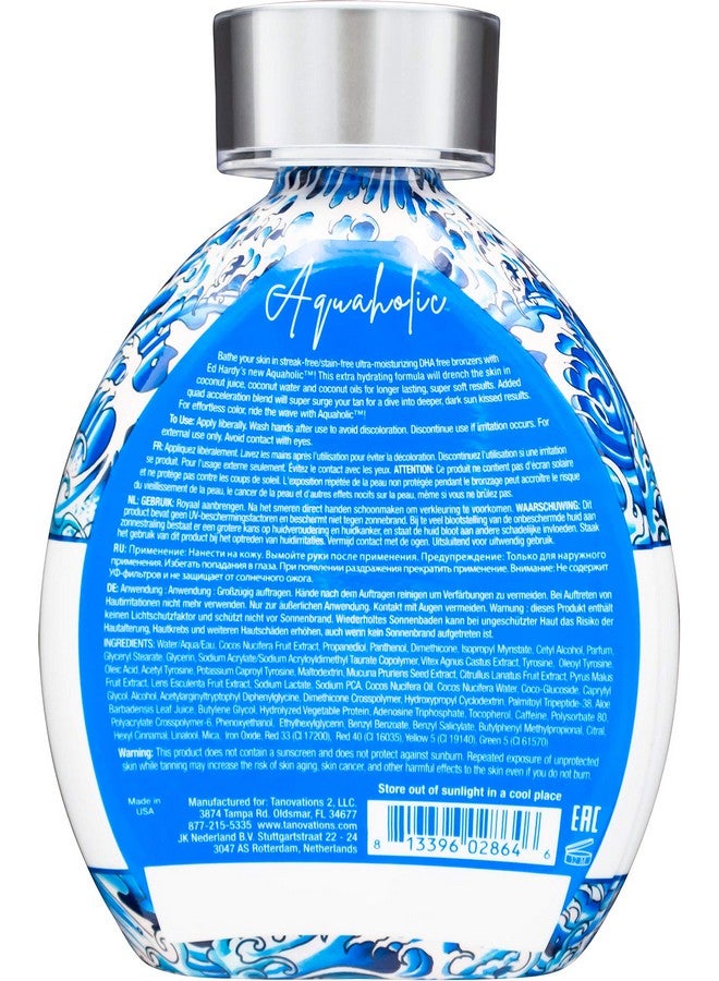 Ed Hardy Tanning Aquaholic - Coconut Surge Natural Bronzer Tanning Lotion 13.5 oz. - Image 2