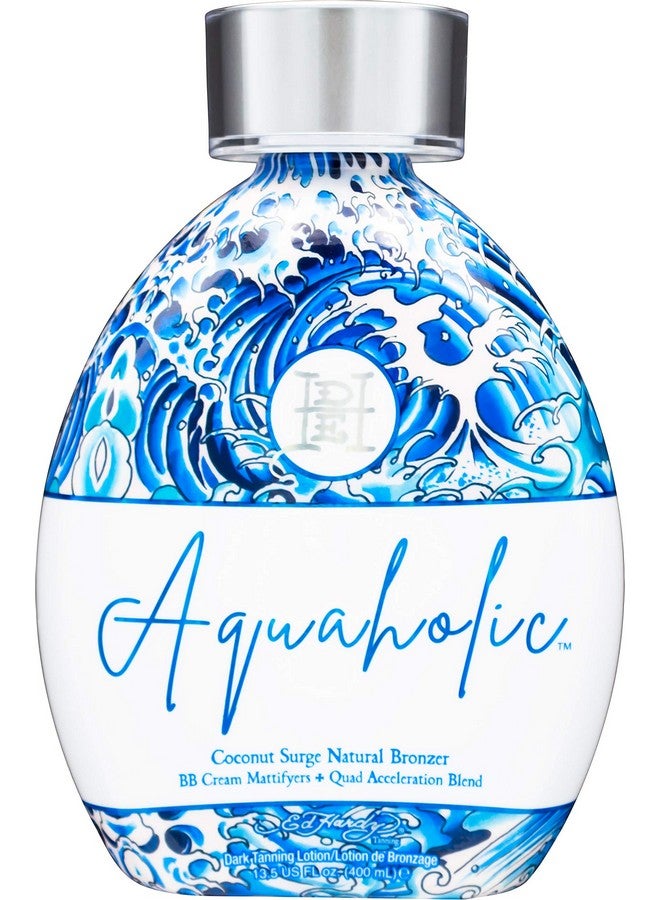 Ed Hardy Tanning Aquaholic - Coconut Surge Natural Bronzer Tanning Lotion 13.5 oz. - Image 1