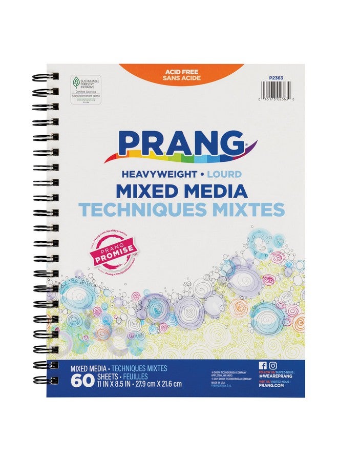Prang (Formerly Art Street) Mixed Media Journal, Heavyweight, 8.5" x 11", 60 Sheets - Image 1