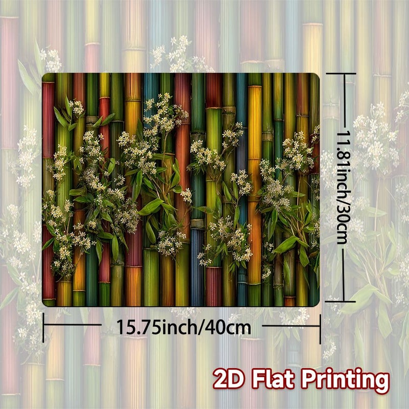 Flat Stove Mat 52x72cm Colorful Bamboo Pattern Non Slip Backing for Gas Electric Induction - Image 3