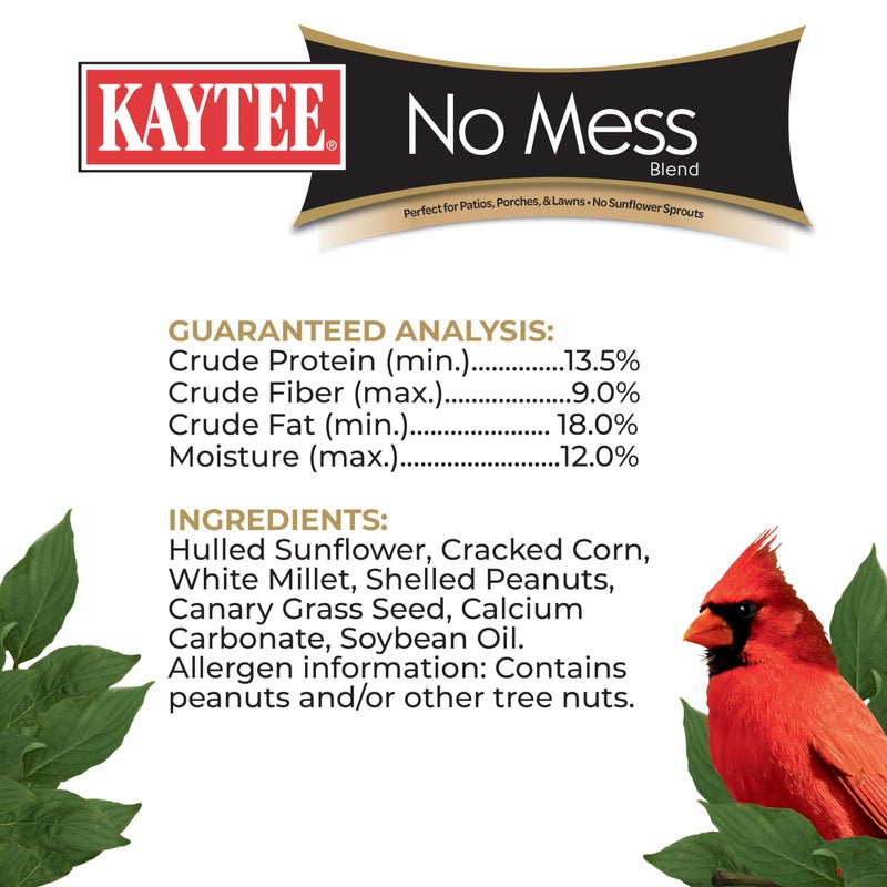 Kaytee Wild Bird (No Mess or Waste Free) Food Seed Blend For Blue Jays, Woodpeckers, Juncos, Cardinals, Grosbeaks, Sparrows, and Finches, 10 Pound, (Packaging May Vary) - Image 4