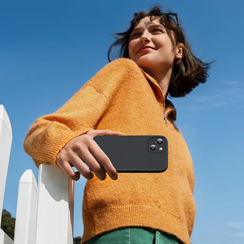 Miracase Compatible with iPhone 15 Case, [Soft Anti-Scratch Microfiber Lining], Liquid Silicone Case Gel Rubber Shockproof Drop Protection Phone Case for iPhone 15 (Black) - Image 5