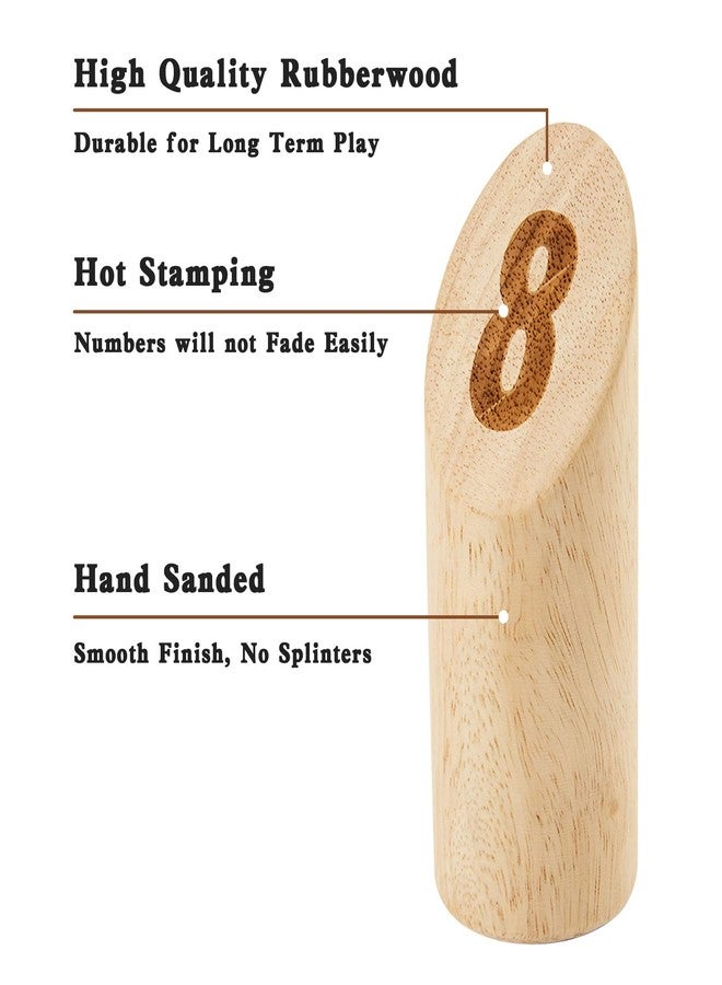 OLSA Wooden Throwing Game Set, Numbered Block Tossing Game with Scoreboard & Carry Bag-Outdoor Backyard Game for Adults, Floor Games for Lawn Beach Park and More - Image 2