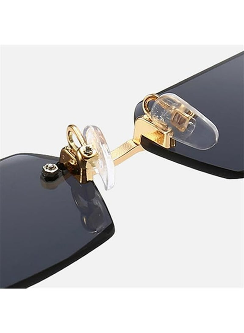 YOUGE 3Pcs New Rimless Fashion Trend Sunglasses Personalized Sunglasses UV Protection Unisex - Image 5