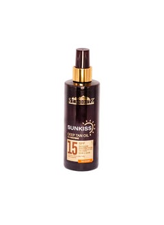 ST MORITZ St. Moritz Sun Kiss Deep Tan Oil SPF 15 | 250ml | Sun Protection with Beta-Carotene | Tan Boost Formula  - Image 1