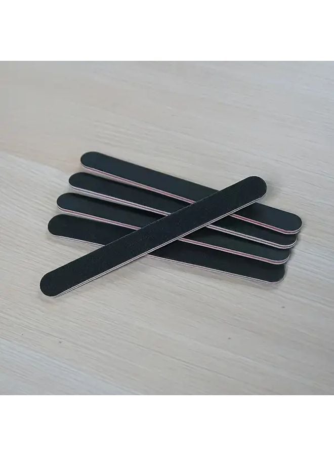 5Pcs Double Sided Nail Files Washable Black Sanding Boards for Natural Acrylic Nails - Image 4