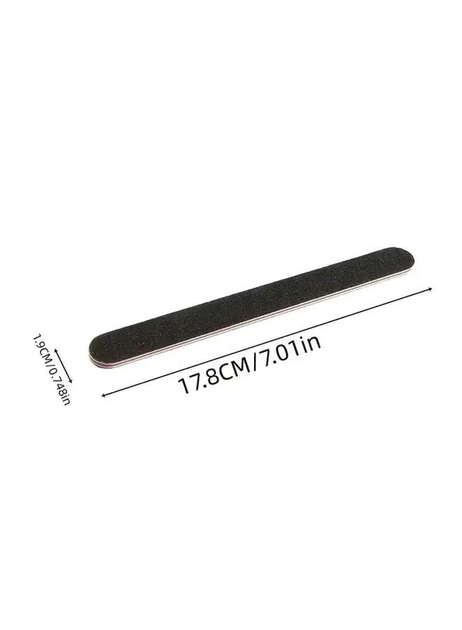5Pcs Double Sided Nail Files Washable Black Sanding Boards for Natural Acrylic Nails - Image 5