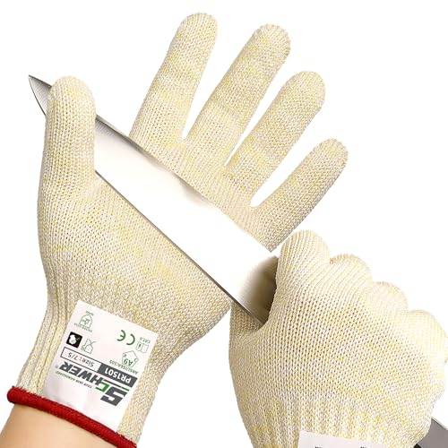 Schwer SlicePro ANSI A9 Cut Resistant Gloves, Food Grade Cutting Gloves for Kitchen Food Prep, Mandoline Gloves for Meat Cutting, Oyster Shucking, Fish Fillet Processing, PR1501, S - Image 1