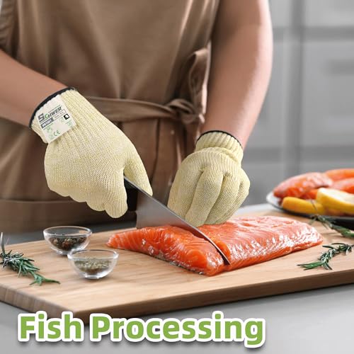 Schwer SlicePro ANSI A9 Cut Resistant Gloves, Food Grade Cutting Gloves for Kitchen Food Prep, Mandoline Gloves for Meat Cutting, Oyster Shucking, Fish Fillet Processing, PR1501, S - Image 5