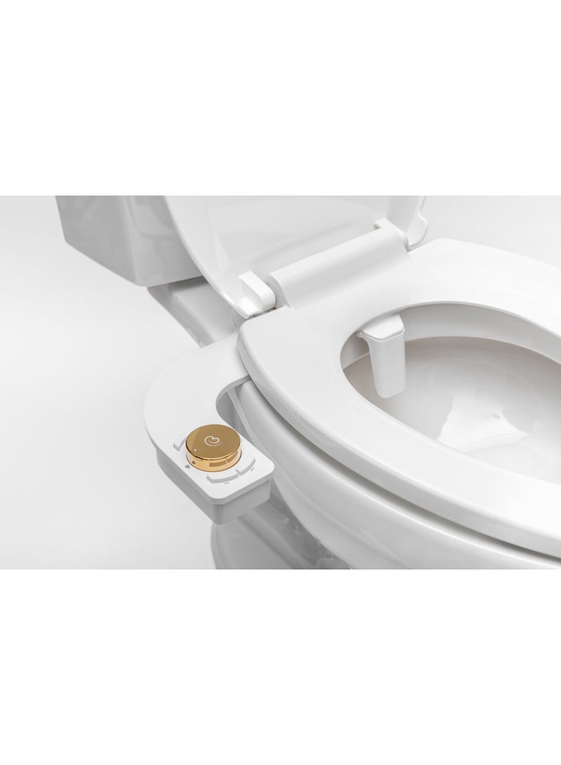 Boss Bidet REVOLUTION - Non Electric Bidet Attachment for Toilet with Dual Nozzle, Self-Cleaning Function, and 1.3-Second Cleaning Time. Eco-Friendly with Feminine Wash Feature (Gold) - Image 2