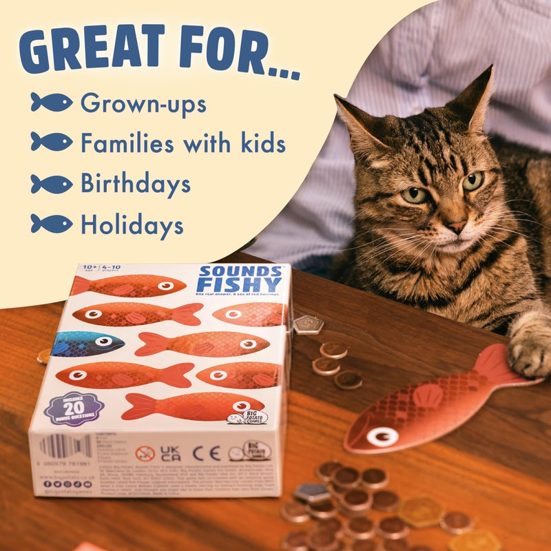 Big Potato Sounds Fishy Board Game: The Bluffing Family Game for Kids 10+ - Best New Family Quiz Games, Trivia Games for Groups of People - Image 5