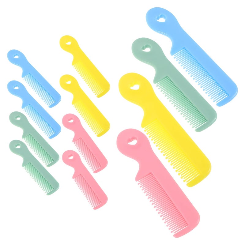 16 Pcs Mini Round Tip Wide Tooth Combs Set Candy Colors Sensitive Scalp Hair Care - Image 2