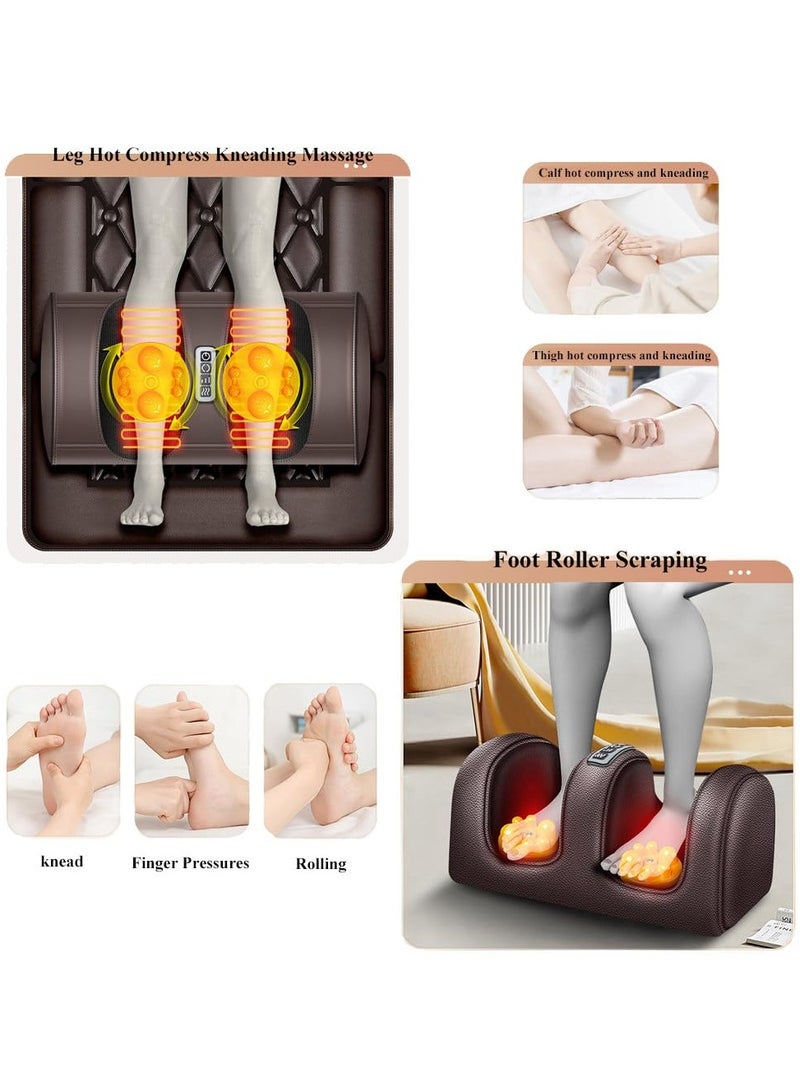 XiuWoo Smart Back Massager With Hot Compress Function,To Release Stress And Fatigue,10 Vibration Massage Nodes And Chinese Medicine Stretching Round Pillow,Chair Seat Massager For Home,Grey  - Image 2