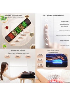 XiuWoo Smart Back Massager With Hot Compress Function,To Release Stress And Fatigue,10 Vibration Massage Nodes And Chinese Medicine Stretching Round Pillow,Chair Seat Massager For Home,Grey  - Image 3