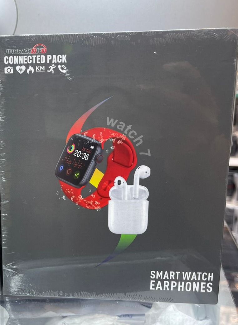 ACLIX 3-In-1 Combo Bluetooth Calling Smart Watch With Extra Strap And Wireless Earphones With Charging Case Bundle - Image 2