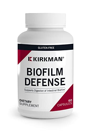 Kirkman Biofilm Defense Disruptor and Buster WLipase and Glucoamylase Enzymes for Digestion for Men and Women Protects Immune System 60 Supplement Capsules