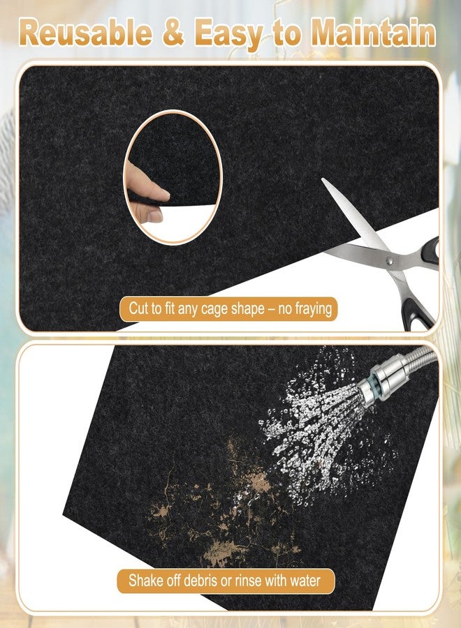 Dojomadf 39x39 Inch Bird Cage Floor Mat, Under Pet Cage Mat for Large Bird Cage, Dog Kennels, Absorbent/Waterproof and Non Slip Felt Mat, Protect The Floor, and Easy to Clean - Image 5