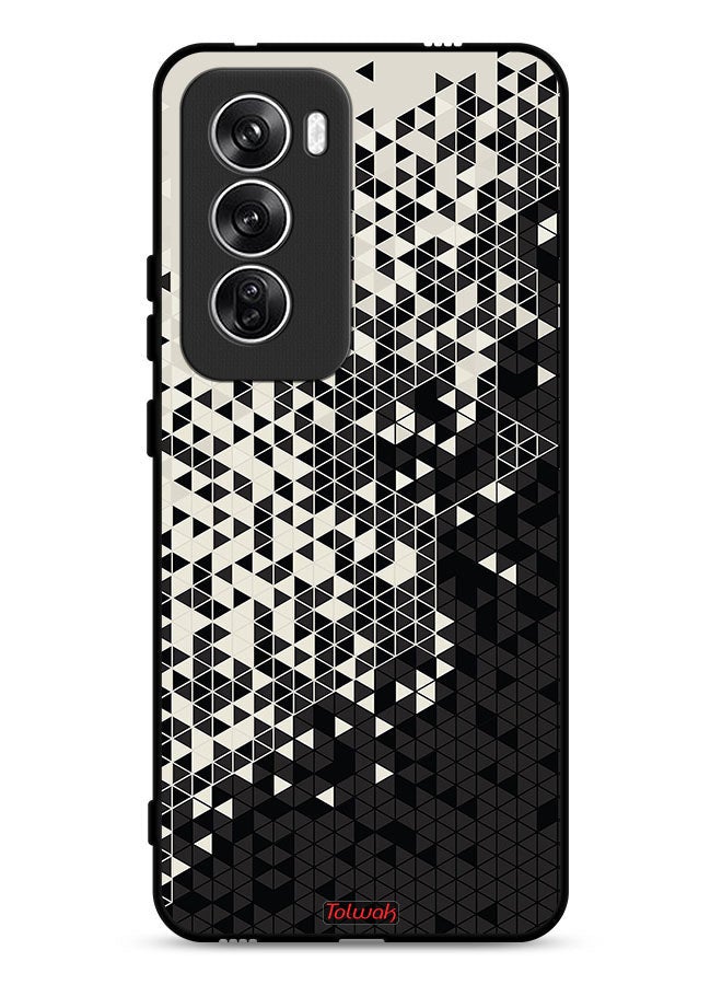 Tolwak Oppo Reno12 5G Protective Case Cover Pattern Digital Art Triangle - Image 1