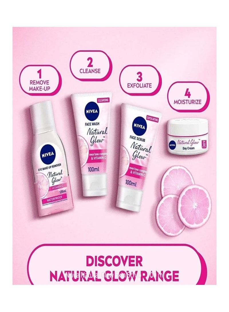 Nivea Natural Glow Exfoliating Face Scrub Even Tone Complex And Vitamin C 100ml - Image 2