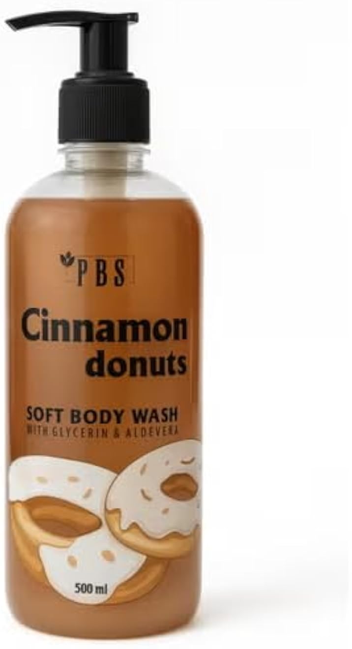 PBS Cinnamon Donuts Soft Body Wash – Moisturizing &amp; Gentle Body Wash with Sweet Cinnamon Fragrance