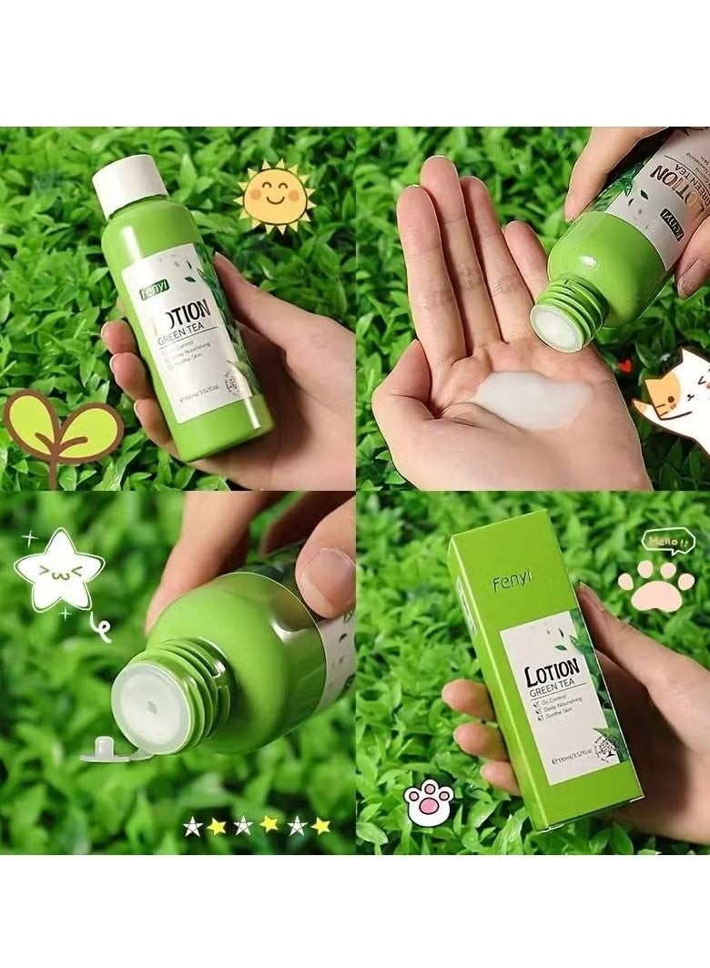 فيني لوشن الشاي الأخضر، ترطيب عميق وتحكم في الزيوت، عناية مزدوجة لبشرتك، 100 مل - Image 3