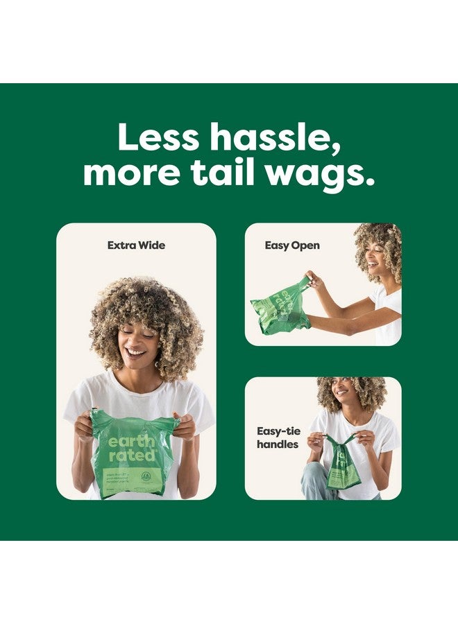 إيرث ريتد أكياس فضلات الكلاب المقاومة للعوامل الجوية مع مقابض، عبوة اقتصادية، سهلة الربط ومقاومة للتسرب، لون لافندر، 600 كيس بمقبض - Image 2