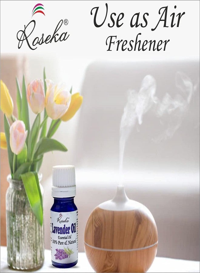 Roseka Lavender & Peppermint Essential Oil | Healthy Hair, Scalp, Bright Skin, Acne, Hair Fall, Relaxing Sleep, Aromatherapy & Body pack of 2 (20 ml) - Image 5