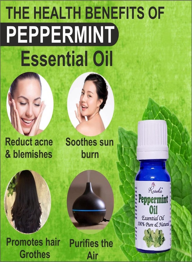 Roseka Lavender & Peppermint Essential Oil | Healthy Hair, Scalp, Bright Skin, Acne, Hair Fall, Relaxing Sleep, Aromatherapy & Body pack of 2 (20 ml) - Image 3