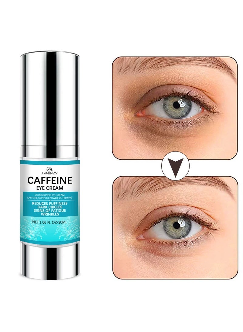 LANEMAY Caffeine Eye Cream Dark Circle Remover Anti Puffiness Fine Line Treatment Hydrating Brightening Firming Eye Care - Image 1