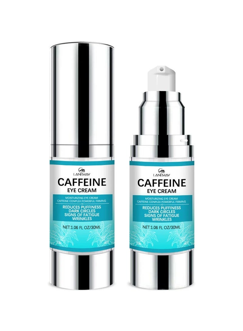 LANEMAY Caffeine Eye Cream Dark Circle Remover Anti Puffiness Fine Line Treatment Hydrating Brightening Firming Eye Care - Image 3