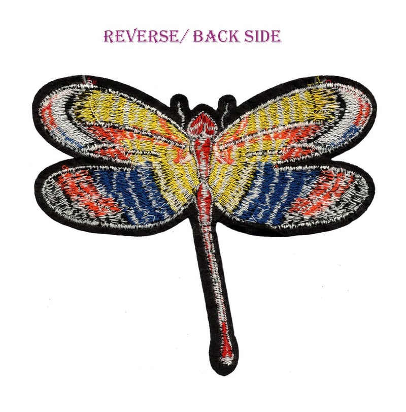 Generic Dragonfly Insects Applique Embroidered Sew-on Patch ; Size: 14cm x 12cm for Jackets, Bags, T-Shirts, Jeans, Pants, Outdoor Clothing ; Imported from Malaysia (1 Piece). (Code: M-36)  - Image 3