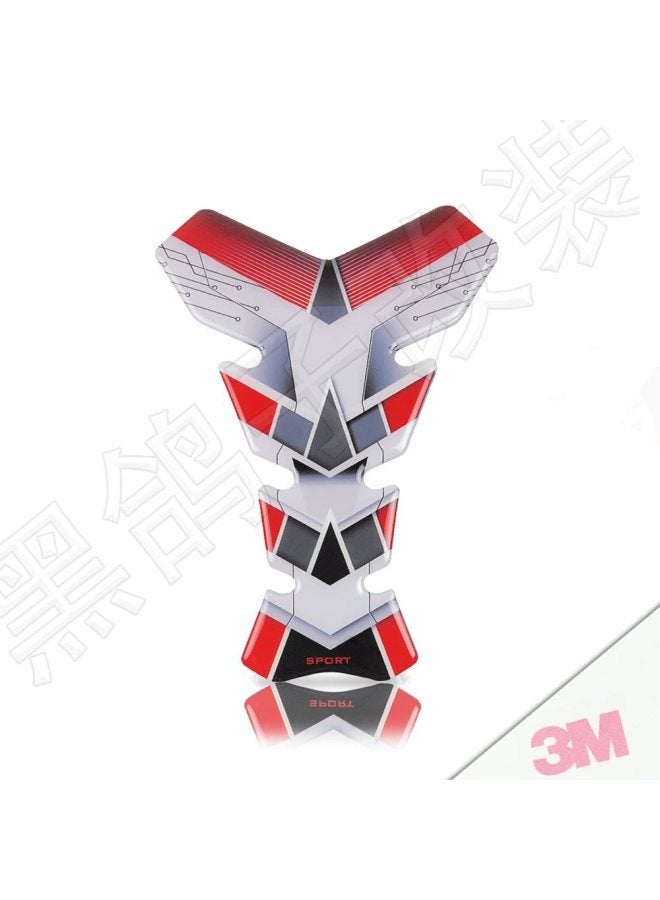 Suitable For Ktm Suzuki Honda Yamaha Motorcycle Stereo Waterproof Fuel Tank Sticker Decorative Fuel Tank Fish Bone Decal-Color:Watermelon Red 3m No Residue Waterproof And Anti-slip♜♜-Size:Default Item♜♜ - Image 1