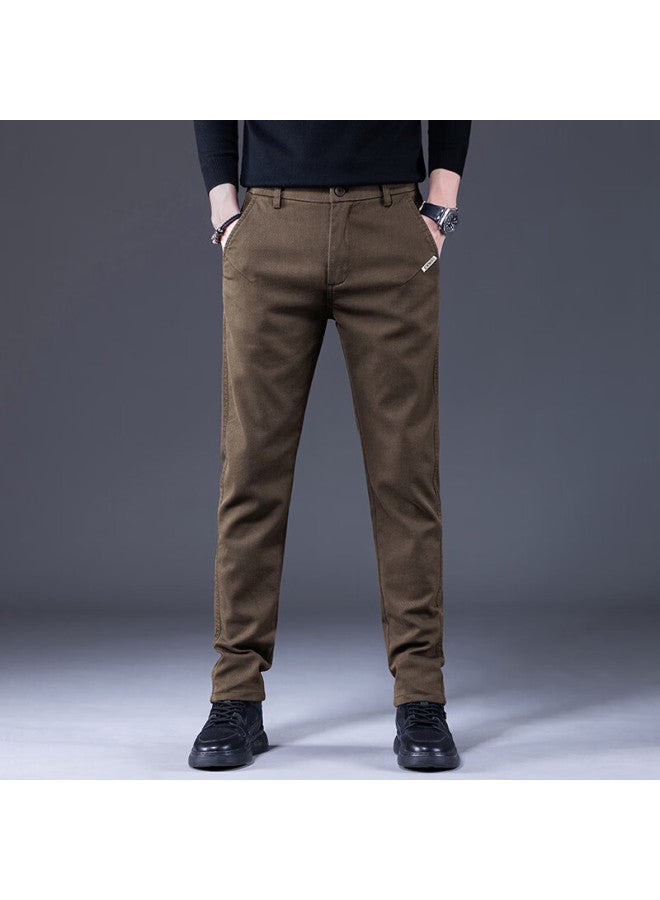 Playboy Men's Casual Pants Spring And Autumn Business Commuter Straight-leg Stretch Pants Trendy Versatile Slim Fit Trousers - Image 4