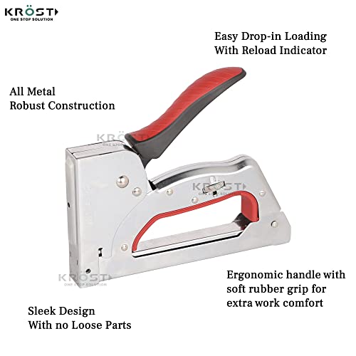 KROST 3 in 1 Kangaro Miles All Metal Body 18 Gauge Ts-2313A Gun Tacker, Staple Gun with F-10 mm Brad Nails -5000 Pcs - Image 5