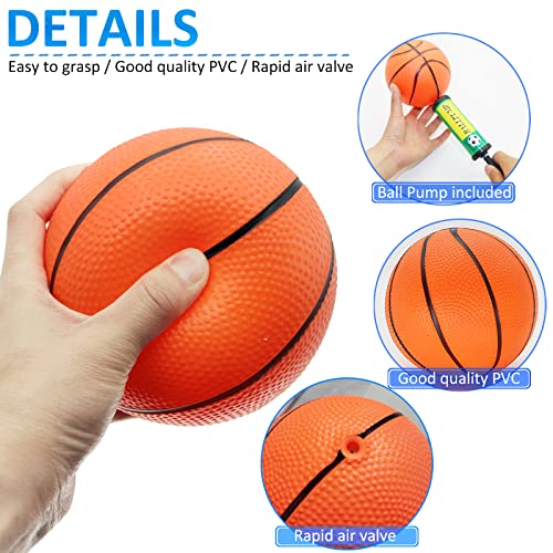 Oleitodh 40Pcs Mini Basketball Set, 6" Inch Small Basketballs with Pump for Over The Door Hoop Games, PVC Indoor Outdoor Play, Pool Beach Basketball, Party Favors, Adults Kids - Image 3