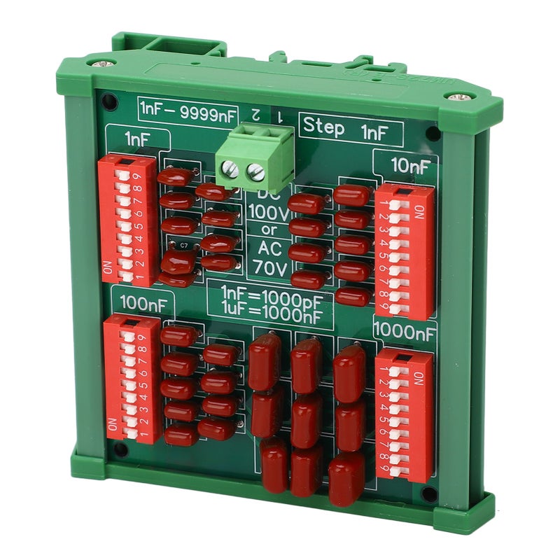 لوحة مكثف قابل للبرمجة عقدي بأربعة أرقام بخطوة 1 نانو فاراد مكثف فيلم بوليبروبلين DC100V AC70V DNC2B04 مع سكين - Image 2
