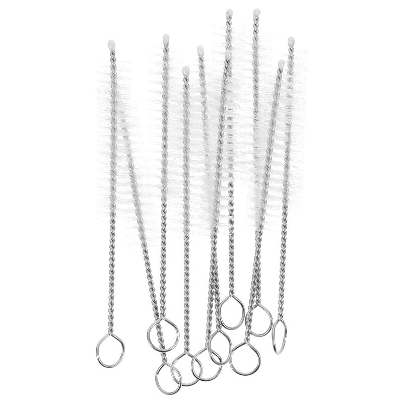 10Pcs Nylon Test Tube Cleaning Brushes Set 10Mm Diameter 10Cm Length for Laboratory Glassware Bottles - Image 2