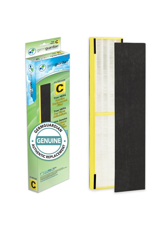 Germguardian Germ Guardian Flt5000 True Hepa Genuine Air Purifier Replacement Filter C For Ac5000E  Ac5250Pt  Ac5300B  Ac5350B  Cdap5500  And More - Image 1