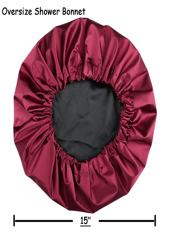 Heerf Wash Shower Cap Waterproof Bonnet for Long Braids Dreadlocks Women Extra Large - Image 2