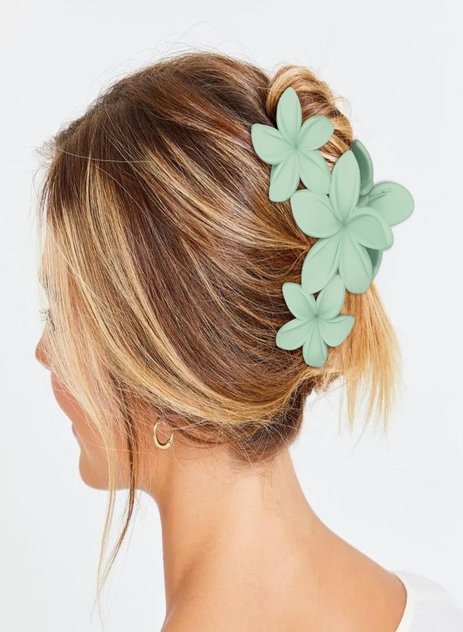 ANBALA 8Pcs Flower Hair Clips Large Matte Non-slip Plumeria Hawaii Hair Claws for Women Claw Clips for Thick Hair, Plumeria Flower Clip (Classic Color) - Image 5