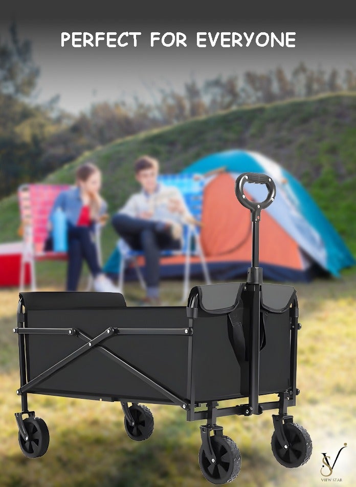 فيوستار عربة حملات Viewstar القابلة للطي والمتينة - عربة حملات محمولة مزودة بعجلات لجميع التضاريس ومقبض قابل للتعديل - Image 5