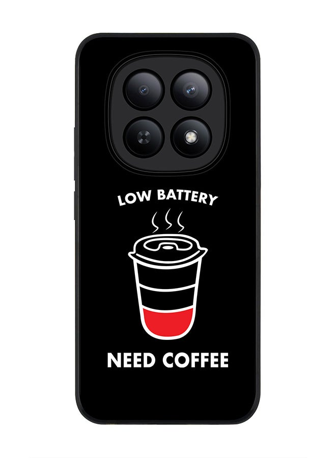 For Xiaomi Redmi Note 15 5G / Poco M8 Case,Slim fit Camera Protection, Shockproof Thin Phone cover  - Low battery need coffee