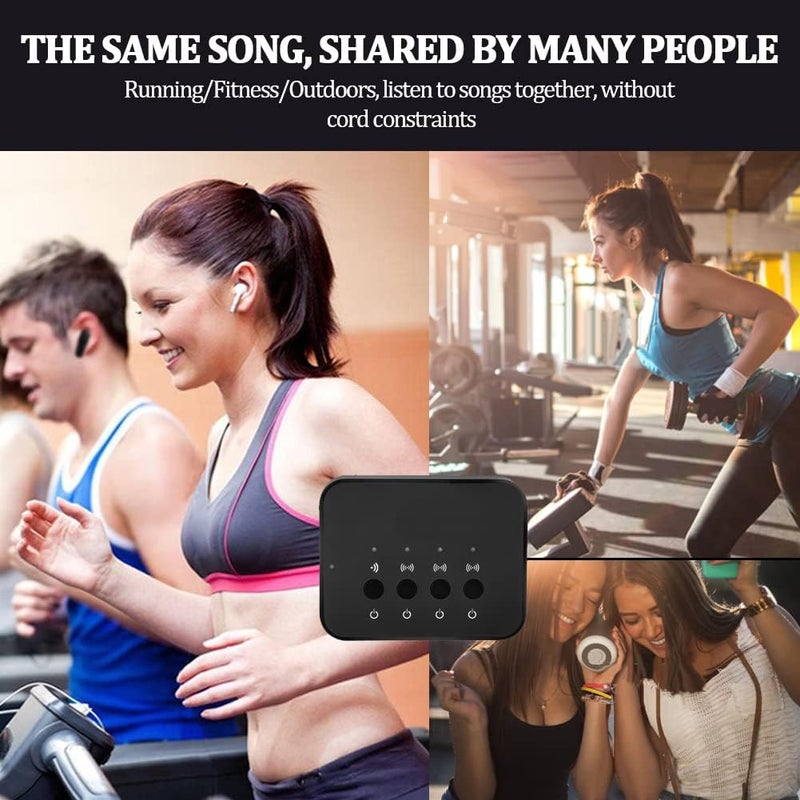 klarako Audio Bluetooth Adapter, Wireless Stereo Bluetooth 4.0 with Phone Tablet Notebook for Music Streaming Sound System, Audio Adapter Music Sharing Device 1 in 3 Out with Computer TV - Image 3