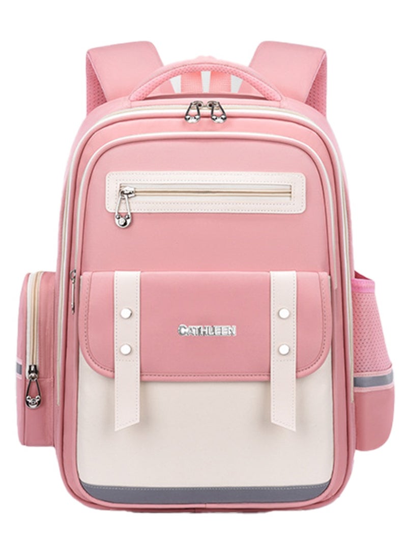 SKY VIEW Kids Backpack Girls And Boys Lightweight Elementary Schoolbag Cute Large Capacity School Laptop Bookbags For Teens Students With Capybara Doll Pendant And Brooch(Pink Large Size)